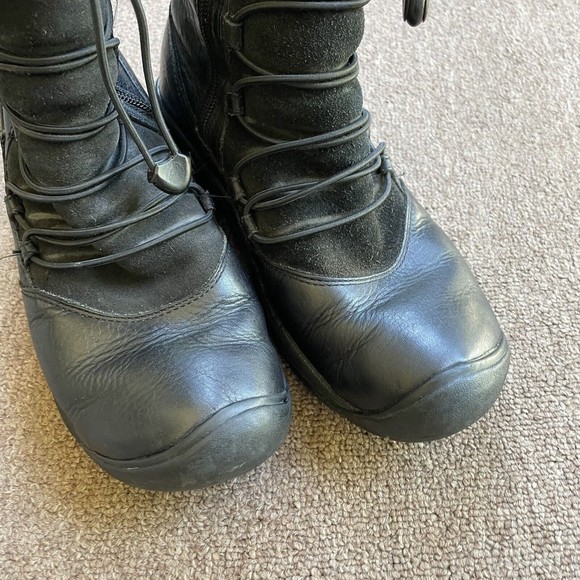 keen dry waterproof boots black leather suede moccasin boots women’s 8 - Picture 6 of 9